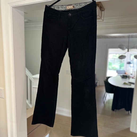 Paige Premium Denim Black Benedict Canyon Classic Rise Bootcut Cords - Size 29 - Picture 4 of 11